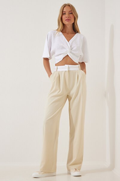 Happiness İstanbul Hose - Beige - Wide Leg