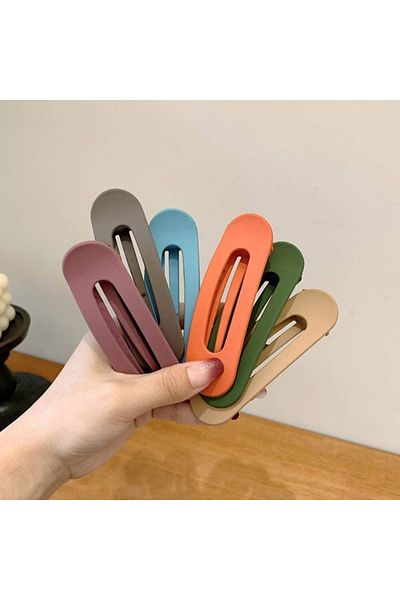 ebulduk 10 cm Khaki Color Plastic Hair Clip - Frosted, Clips and Teeth