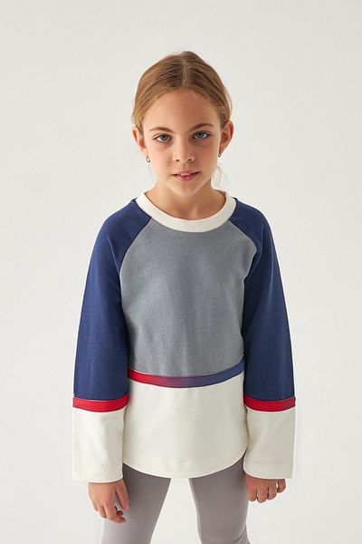 SWATSKY Girl's Navy Blue T-shirt