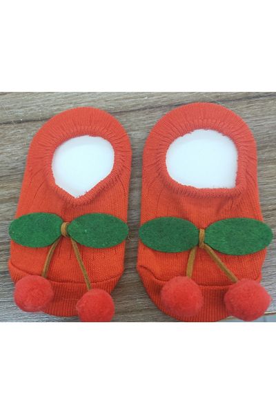 ÖZKARDEŞLER BABY Baby Ballerina Socks Pompom Cherry
