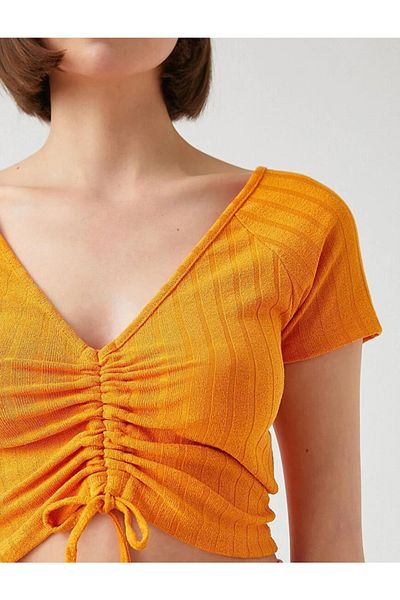 Koton Tricou cu mânecă scurtă cu decolteu în V
