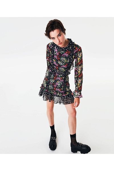 Twist Minikleid mit Cut-out