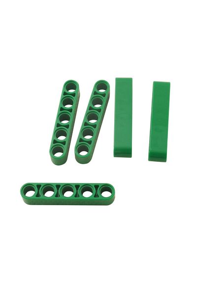 LEGO Original Technic Moc Custom Accessory Liftarm 1 X 5 Thick - Green 4 Pieces Will Be Sent