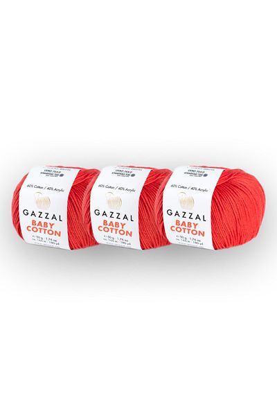Gazzal Baby Cotton 50 Gr 3 Pack Amigurimi Punch Πλεκτό Χέρι Κλωστή Taka Yarn (3418)