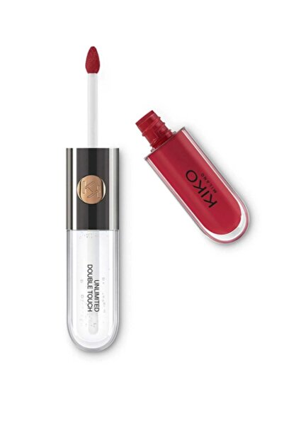 Kiko Parlak Likit Ruj - Unlimited Double Touch 108 Satin Currant Red 6 Ml