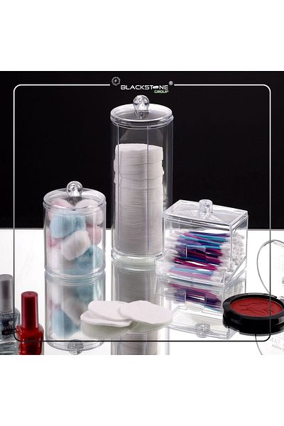 Pazarika Set organizator de machiaj din 3 piese din acril de lux