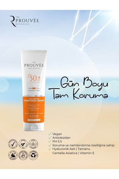 The Prouvee Reponses Sun Spf 50+ | Pa++++ Çok Yüksek Koruyucu Güneş Kremi 75 Ml (vegan)
