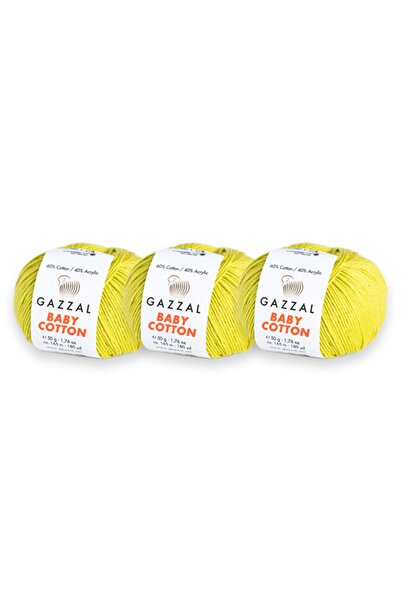 Gazzal 50 Gr Pachet de 3 Amigurimi Punch Ață pentru tricotat manual Taka Yarn...
