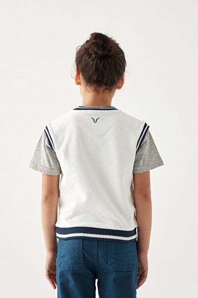 Nebbati Boy's White Sweater 22pfwnb3416