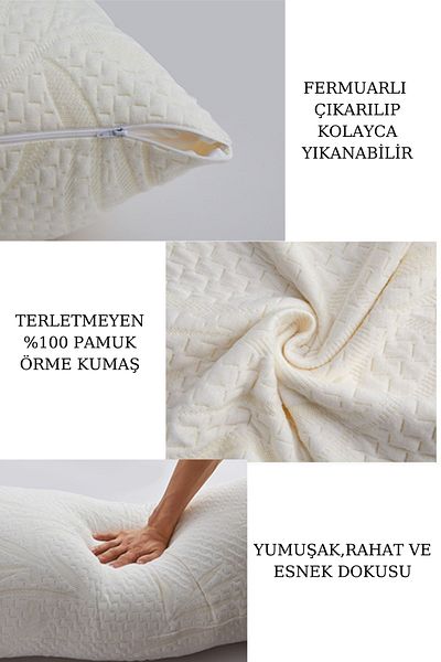 Elyaf Sepeti Pachet de 2 saltele de pernă cu fermoar