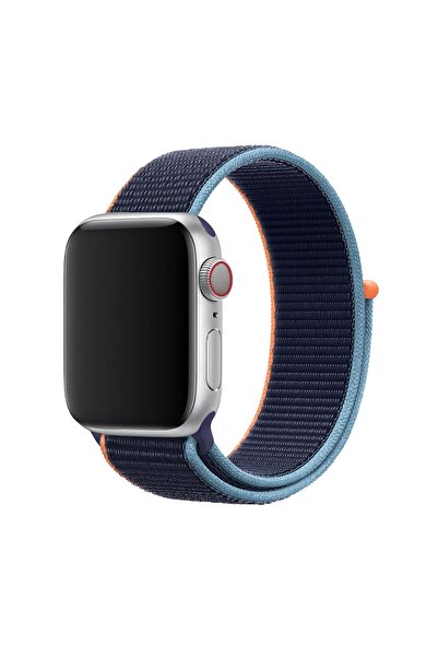 BİPOWER E2m Apple Watch 38-40mm Krd-03 Hasır Spor Lacivert