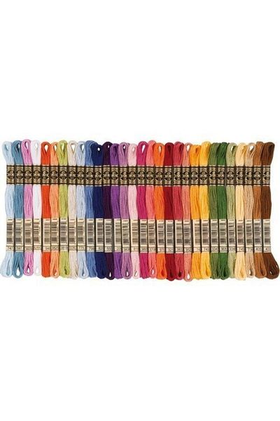 Dmc Muline 30 Colors Etamine Cross Stitch Thread Set