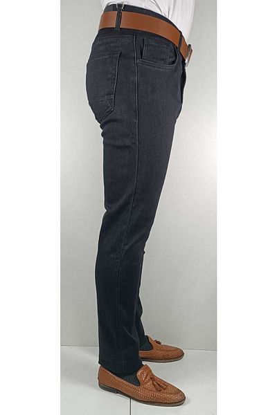 Bomonti Mckanzie Χοντρό Μαύρο Τζιν Classic Ανδρικό Stretchy Τζιν Παντελόνι