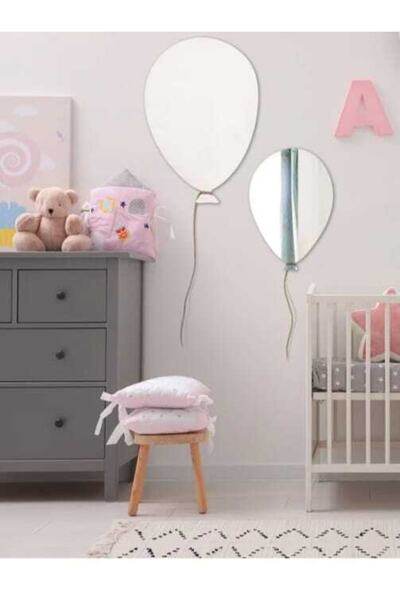 Nef Tasarım Atölyesi Dekoratif Balon Gümüş Ayna Pleksi Duvar Süsü ( Yapışkanlı )