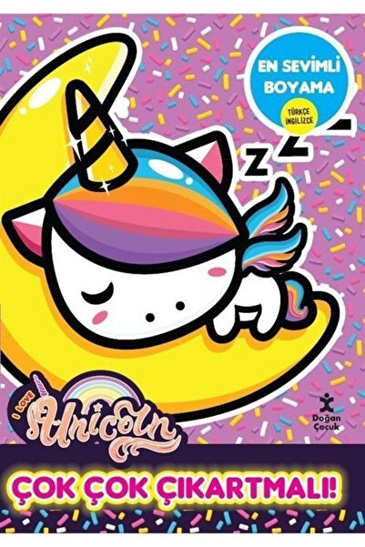Doğan Çocuk I Love Unicorn En Sevimli Boyama Çok Çok Çıkartmalı!