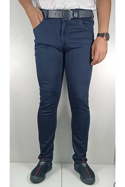 Bomonti Ανδρικό εύκαμπτο τζιν παντελόνι Mckanzie Thick Navy Blue Classic