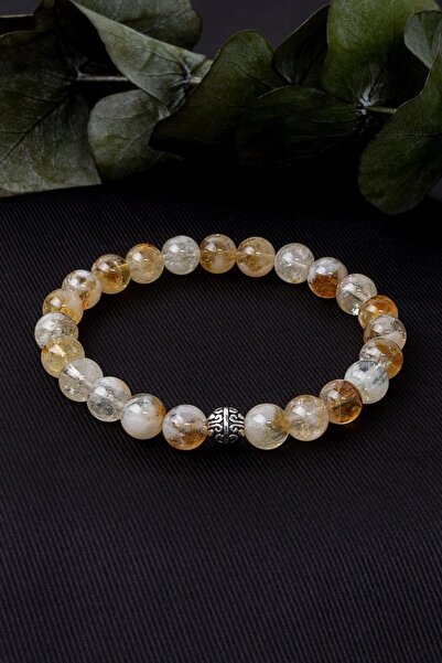 Dünya Doğal Taş Sitrin Taşı Bileklik