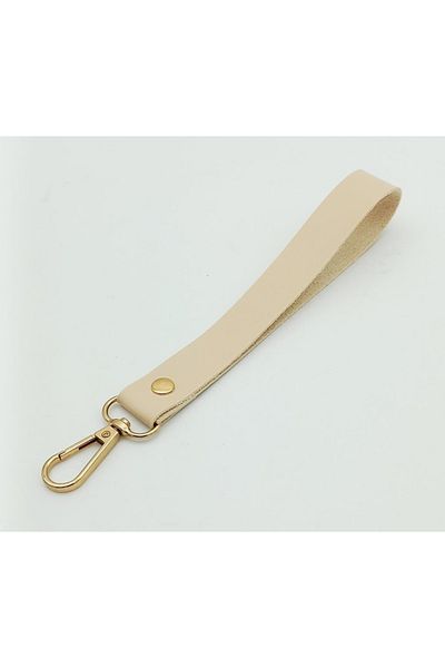 angel çanta aksesuar Single Layer Faux Leather Cream Color Elcik Light Gold Metal