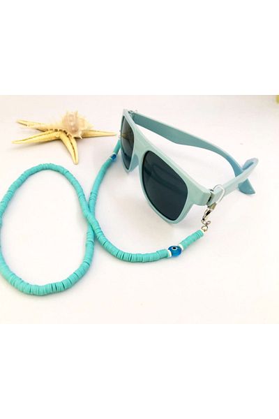 Best Sisters Takı Tasarım Light Turquoise Children's Glasses Rope