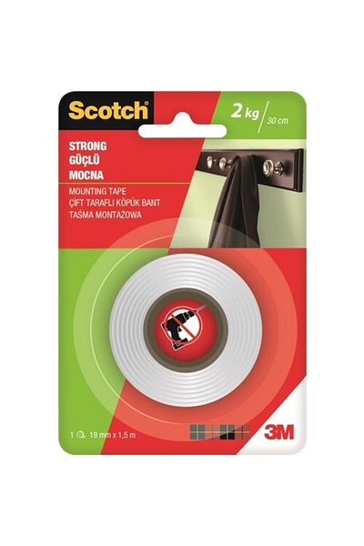 Scotch 19mm X 1.5m Strong Mounting Tape - 4001 Model