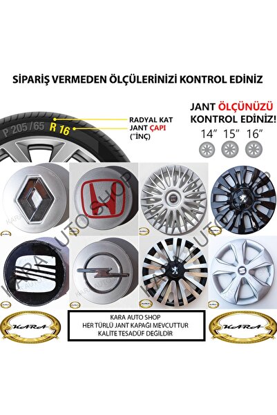 Genel Markalar Alfa Romeo Giulietta 14 İnç Kırılmaz 4 Adet 1 Takım Gri Jant K...