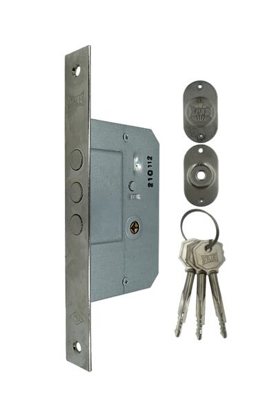 KALE Prazis Silindirli Emniyet Kilidi 45mm 3 Milli 3 Anahtarlı - Nikel 189 3mf