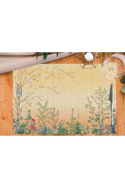 Adawall مجموعة من 4 قطع من قماش الزهور الصغيرة الملونة للخدمة الأمريكية (الكت...