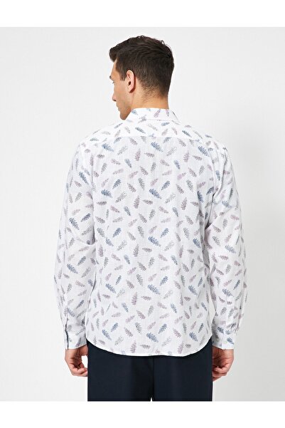 Koton Μακρυμάνικο πουκάμισο με φλοράλ μοτίβο από βαμβακερό μοτίβο