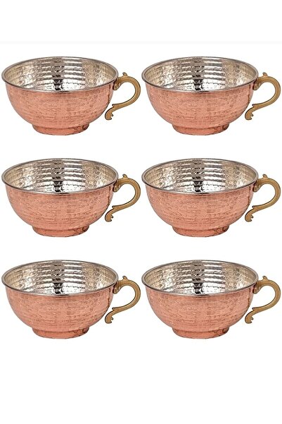 Genel Markalar Bakır Ayran Ve Su Tası 6 Adet