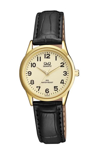 Q&Q Women's Leather Wristwatch C215
