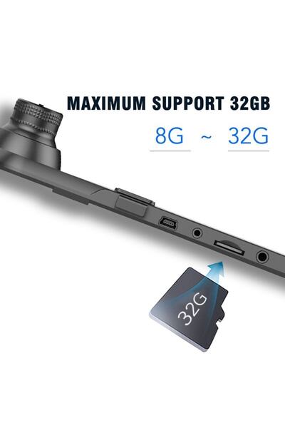 Wevolt Mb-600 Fullhd Araç Içi Yol Kayıt Geri Görüş Park Kamerası. Gece Görüş Dikiz Ayna Kamera. Araç Kamera