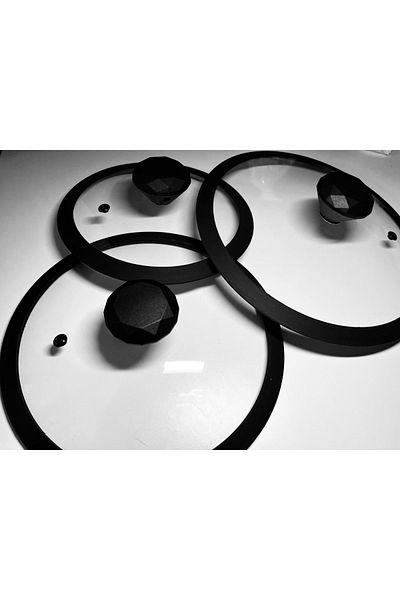 SLKNMTFK Silicone Pot Glass Lid 18 Cm