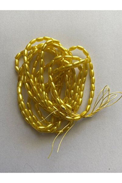 Nazarone Perle od konoplje 3x6cm. Žute, 2 niza