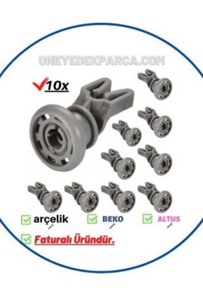Arçelik 6030 Eç Bulaşık Makinesi Ray Tekeri Üst Sepet Tekerleği Takımı
