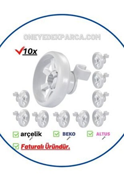 Arçelik 3460 Bulaşık Makinesi Alt Sepet Tekeri Tekerleği Eskitip Beyaz Alt Te...