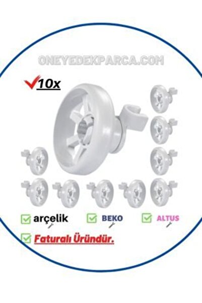 Beko 3403 Bulaşık Makinesi Alt Sepet Tekeri Tekerleği Eskitip Beyaz Alt Tekerlek