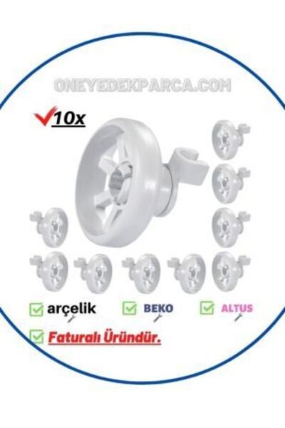 Arçelik 3440 Bulaşık Makinesi Alt Sepet Tekeri Tekerleği Eskitip Beyaz Alt Te...