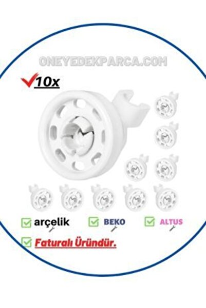 Arçelik 3460 Bulaşık Makinesi Üst Sepet Tekeri Tekerleği Eskitip Beyaz Üst Te...