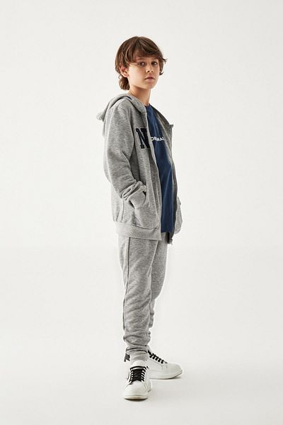 Nebbati Boy's Gray Tracksuit Top 22pfwnb3435