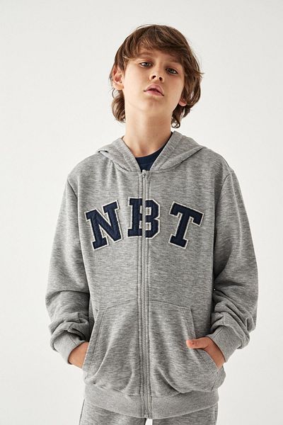 Nebbati Boy's Gray Tracksuit Top 22pfwnb3435