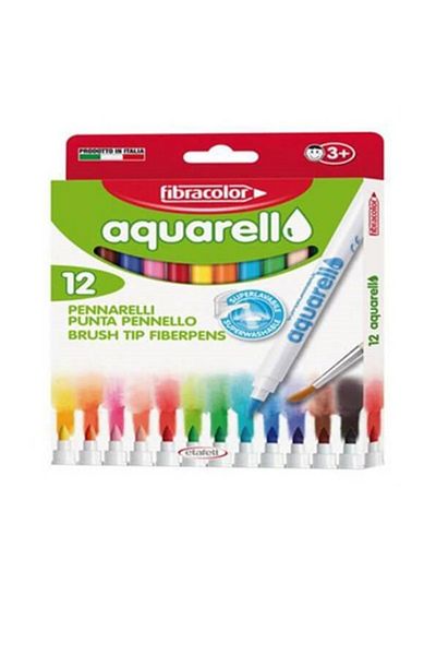 Fibracolor Aquarell Felt Tip 12 Colors (10550aq012se)