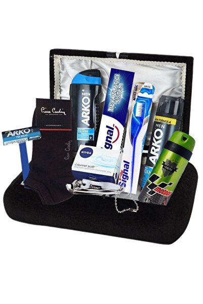 Arko Men Erkek Bakım Seti + Pierre Cardin %85 Bambu Yarım Patik Çorap