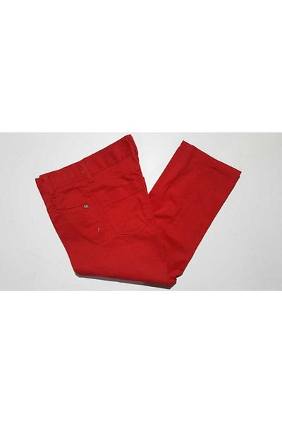 ALKANO Boy's Red Linen Trousers