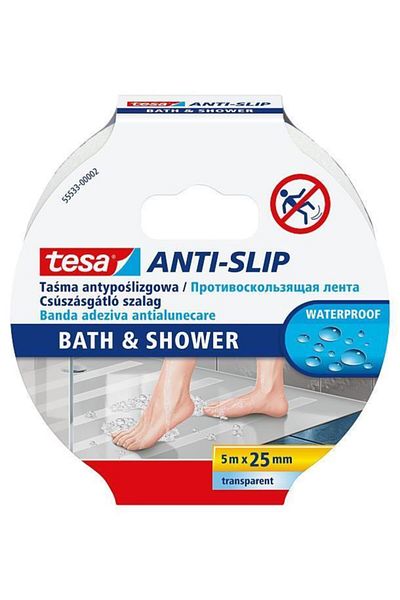 Tesa Stair Anti-Slip Tape (Anti-Slip Tape for Bathroom) 25mm X 5Mt Wet Floor 55533-00002-11