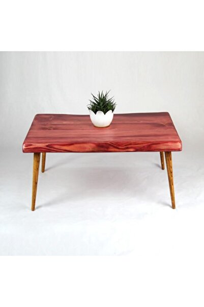 Mobenta Doğal Ağaç Masif Köşeli Orta Sehpa 60 Cm X 60 Cm ( Ağaç Ayak )