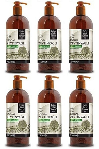 Eyüp Sabri Tuncer Natural Olive Oil Liquid Soap 750 ml 6 Pieces