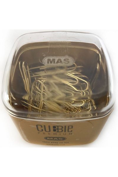 Mas 1302 Paper Clip (Clip) Cubbie Premium 28 mm Gold (8 Boxes)