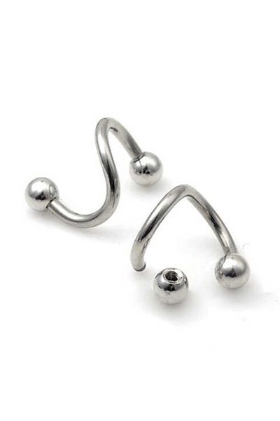 AyçaSilver Auger Cartilage Ear Lip Piercing