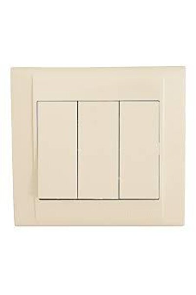 MAKEL Defne Cream Three-Key Switch Frame Included