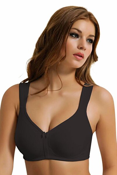 Momslab Ženski crni dupli mikro pamučni grudnjak za oporavak 3565